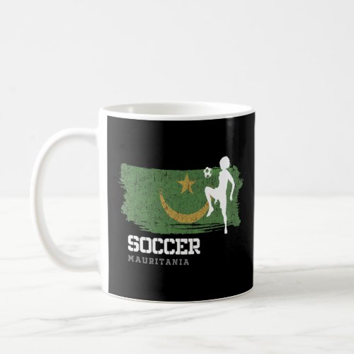 Soccer Mauritania Flag Football Womens Soccer Girl Coffee Mug