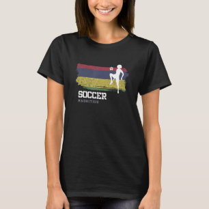 Soccer Mauritius Flag Football Womens Soccer Girls T-Shirt