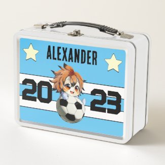 Soccer  Metal Lunchbox
