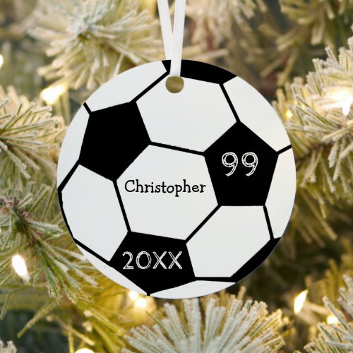 Soccer Metal Ornament