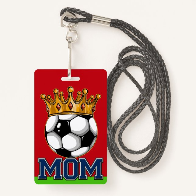 Soccer MOM Badge (Front with Lanyard)