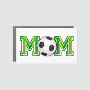 Soccer Mom Ball and Field Football Pitch Car Magnet