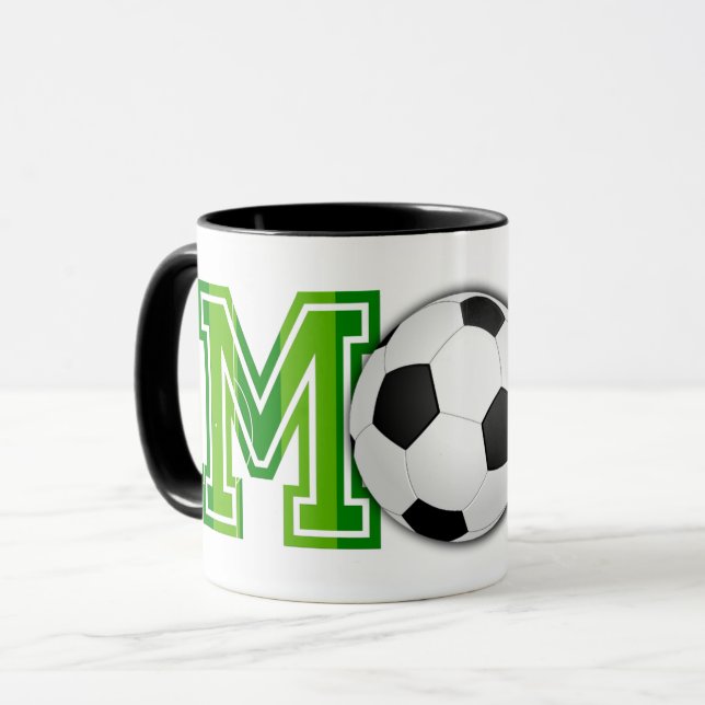 Soccer Mom Ball and Field Football Pitch Mug (Front Left)