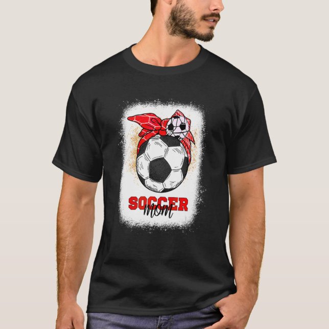 Soccer Mom Bun Ball Mother's Day 2022  Soccer Mom  T-Shirt (Front)