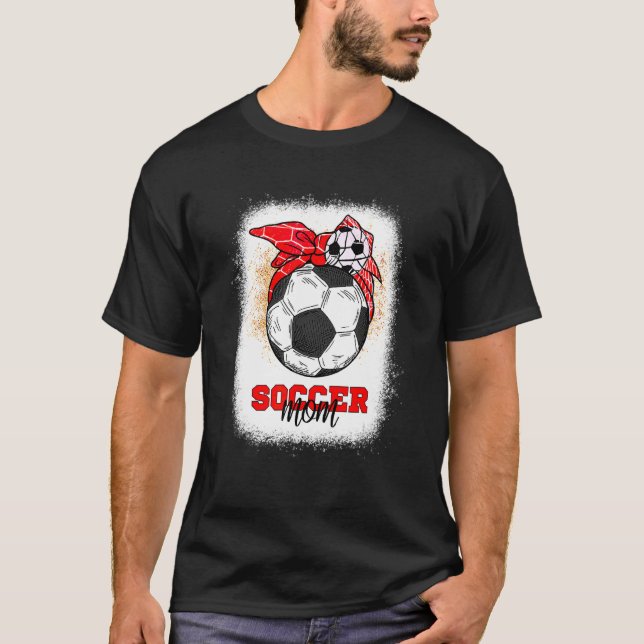 Soccer Mom Bun Ball Mother's Day 2022  Soccer Mom  T-Shirt (Front)