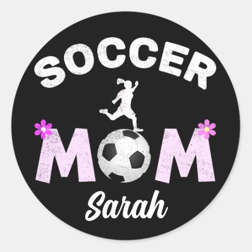 Soccer Mom Classic Round Sticker