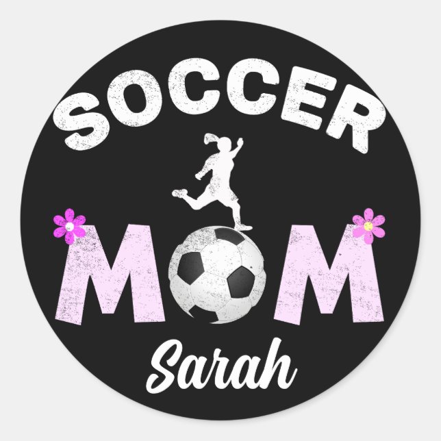 Soccer Mom Classic Round Sticker (Front)