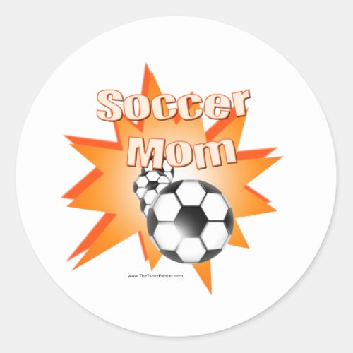 Soccer Mom Classic Round Sticker