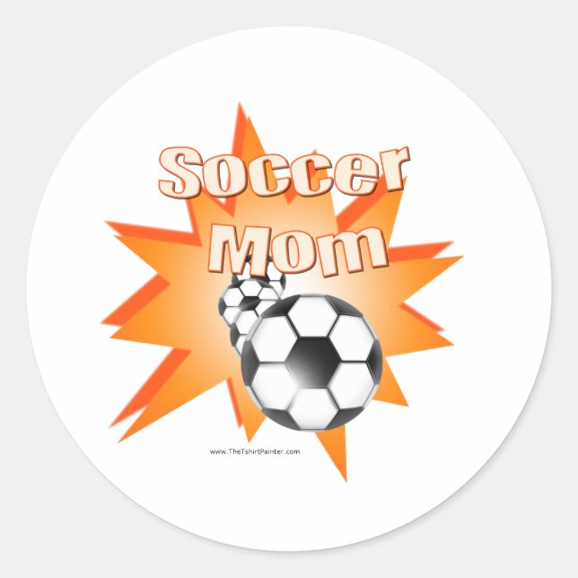 Soccer Mom Classic Round Sticker (Front)