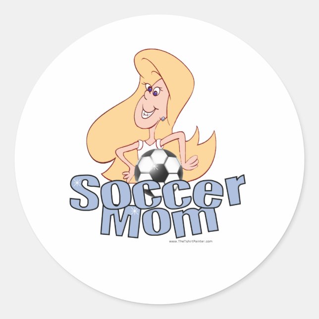 Soccer Mom Classic Round Sticker (Front)