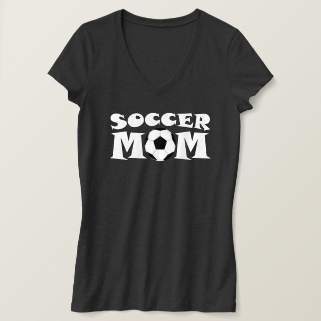 Soccer Mom Custom Player Name and Number T-Shirt (Design Front)
