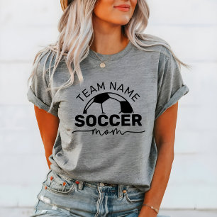 Soccer Mom Custom Team Name Number Gray Tri-Blend Shirt