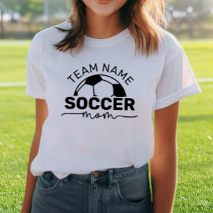 Soccer Mom Custom Team Name Number White Tri-Blend Shirt