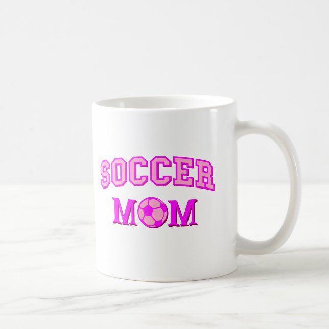 Soccer Mom Drawing And Text All Pink Coffee Mug (Right)