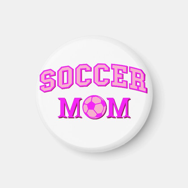 Soccer Mom Drawing And Text All Pink Magnet (Front)