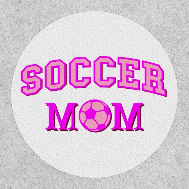 Soccer Mom Drawing And Text All Pink Patch (Front)