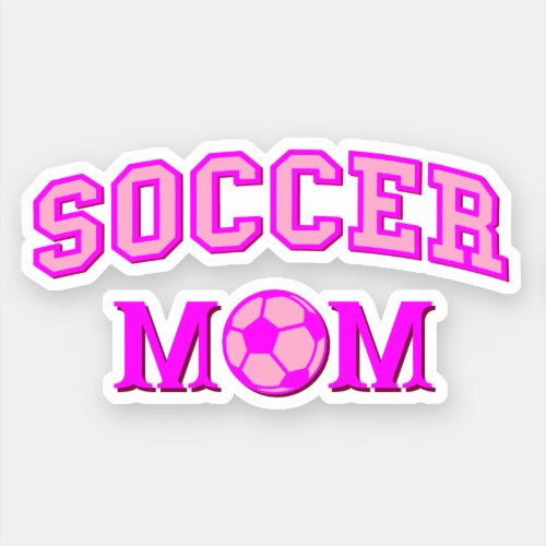 Soccer Mom Drawing And Text All Pink Sticker
