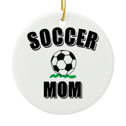 Soccer Mom Drawing And Text Ceramic Ornament