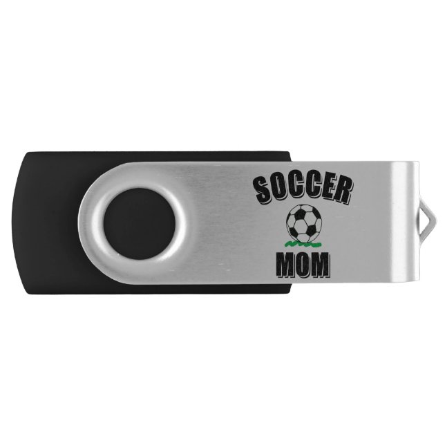 Soccer Mom Drawing And Text Flash Drive (Front)