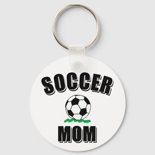 Soccer Mom Drawing And Text Keychain (Front)