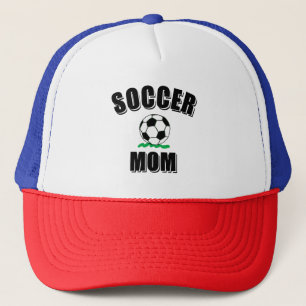 Soccer Mom Drawing And Text Trucker Hat