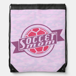 Soccer Mom Drawstring Backpack Sack Bag