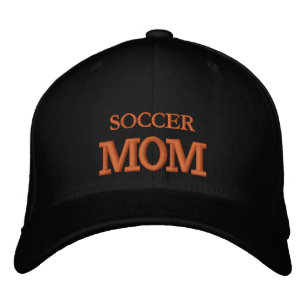 SOCCER MOM embroidered baseball cap gold / white