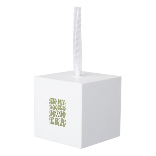 Soccer Mom Era Vintage Sports Mom Shirt Design_1 Cube Ornament