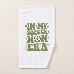Soccer Mom Era Vintage Sports Mom Shirt Design_1 Hand Towel
