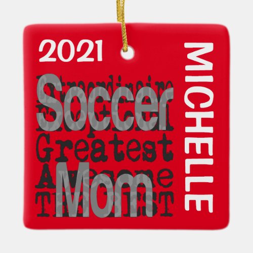 Soccer Mom Extraordinaire CUSTOM Ceramic Ornament