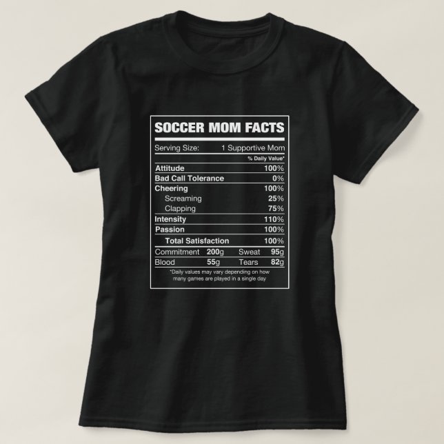 soccer mom facts T-Shirt (Design Front)