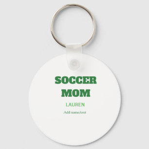 SOCCER MOM FOOTBALL MOTHERS DAY GIFTS GREEN SIMPLE KEYCHAIN