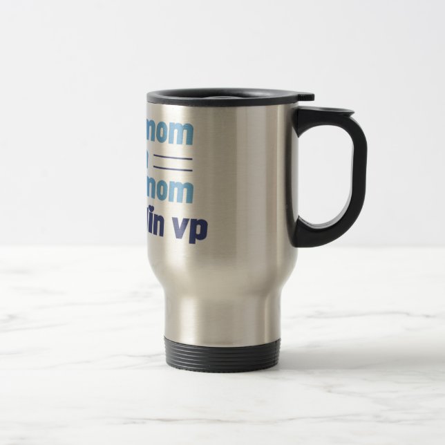 Soccer Mom for a Hockey Mom Stainless Steel Mug (Right)