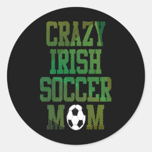 Soccer Mom Funny T Shirt Womens Novelty Shirt Tee Classic Round Sticker