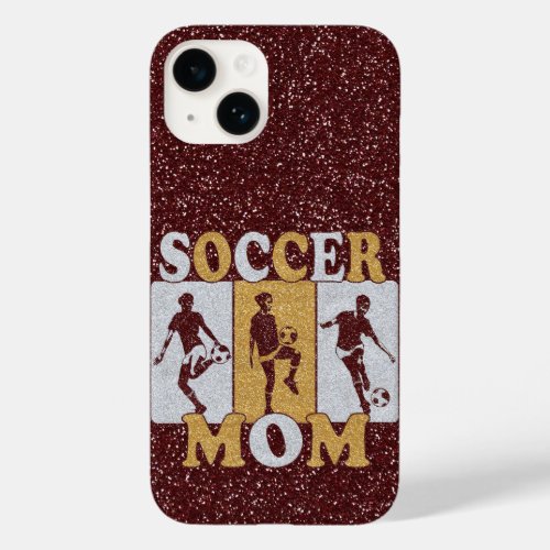 Soccer Mom Glitter Effect Case_Mate iPhone 14 Case