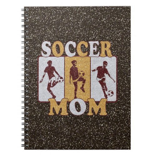 Soccer Mom Glitter Effect Notebook