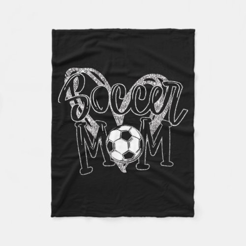 Soccer Mom Heart Soccer Lovers Mommy  Fleece Blanket