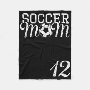 Soccer Mom Jersey Number 12 Favorite Player #12 Te Fleece Blanket