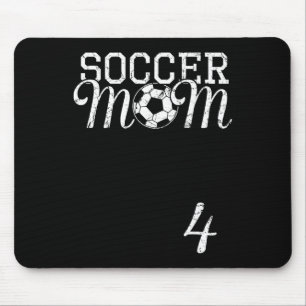 Soccer Mom Jersey Number 4 Favorite Player #4 Team Mouse Pad