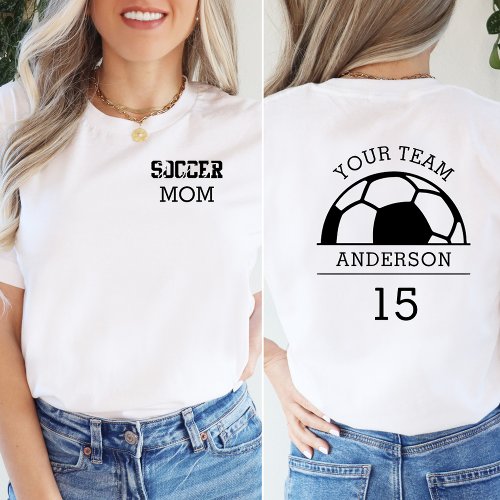 Soccer Mom Jersey Number Team Player Name T_Shirt