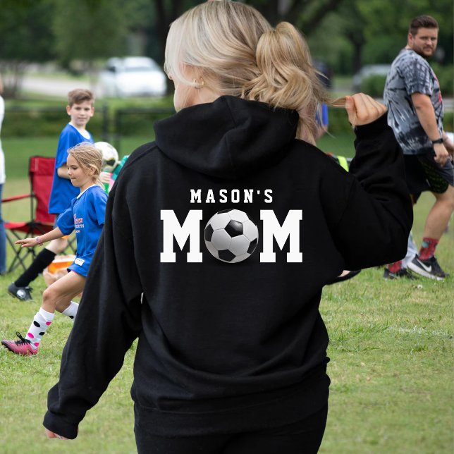 Soccer Mom Kid's Name Parent Black Hoodie (Soccer Mom Kid's Name Parent Black Hoodie
)