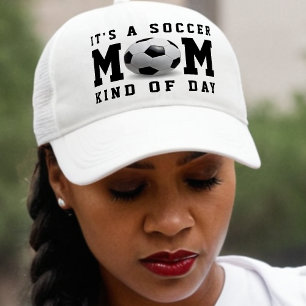 Soccer Mom Kind of Day Black Trucker Hat