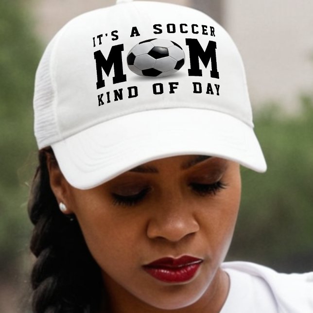 Soccer Mom Kind of Day Black Trucker Hat (Soccer Mom Kind of Day Black Trucker Hat
)