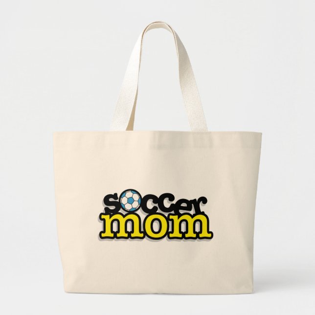 Soccer Mom Large Tote Bag (Front)