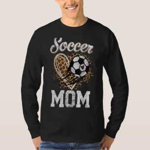Soccer Mom Leopard Ball Mother's Day T-Shirt