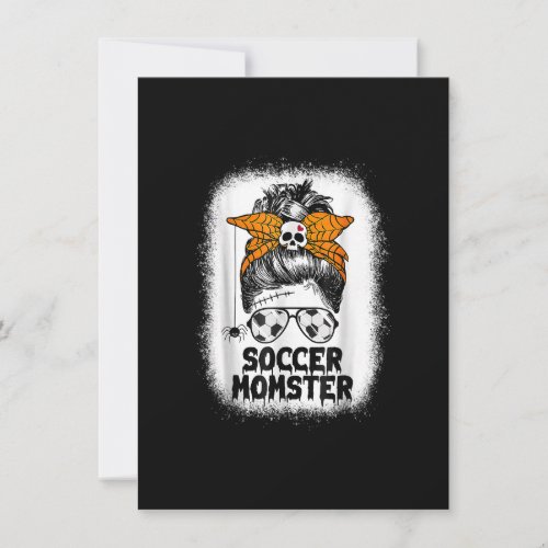 Soccer Mom Life Messy Bun Halloween Women Soccer M Invitation