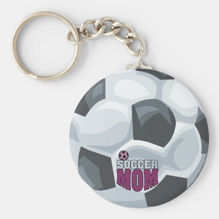 Soccer Mom Logo and Soccer Ball Keychains