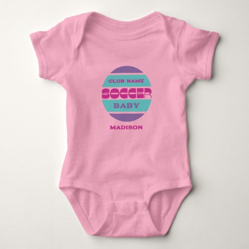 Soccer mom or fan personizable  baby bodysuit