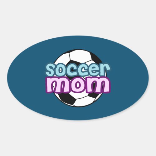 Soccer Mom Oval Sticker