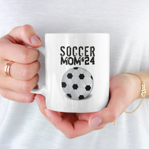 Soccer Mom Personalized Player Number Coffee Mug